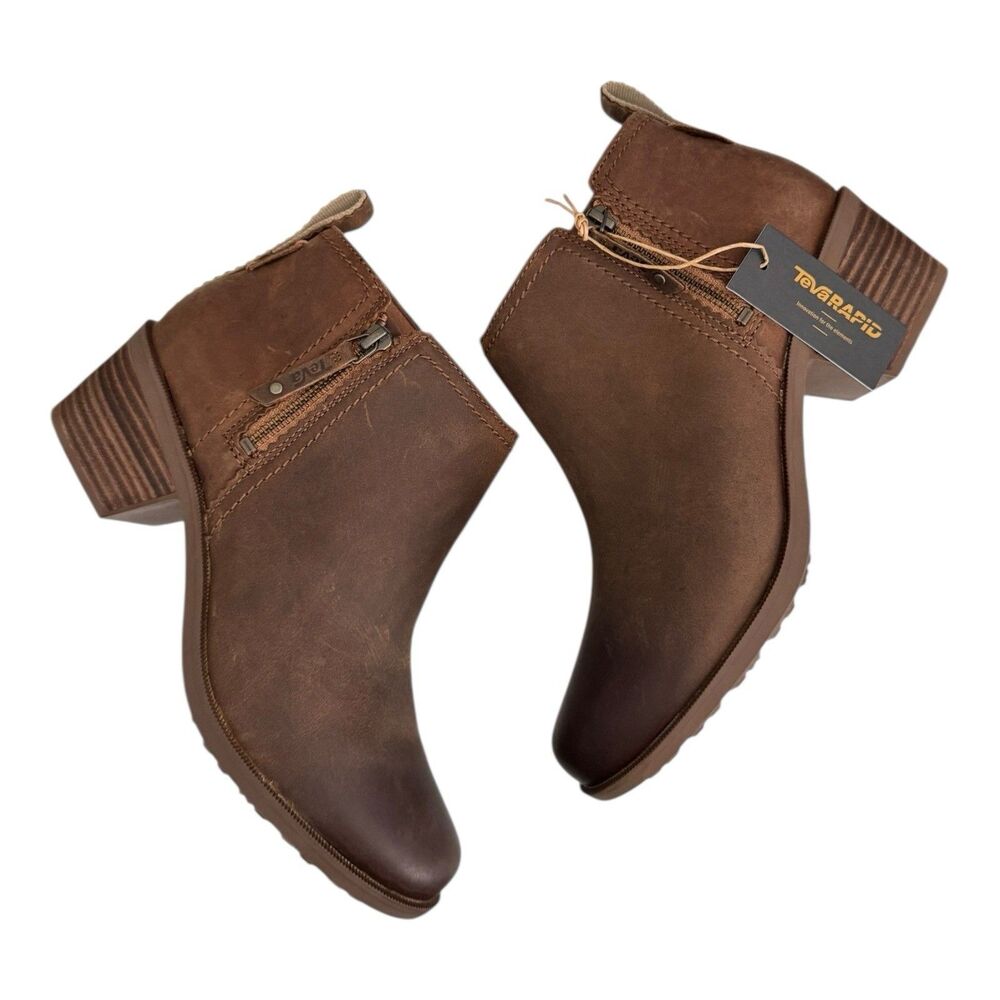 TEVA Women's Anaya Chelsea Waterproof Brown Boots‎ Size 9 $160 - Picture 3 of 11